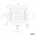 Pracovné LED svetlo 12 LED (2 funkcie)- AWL08 – Obrázok 11