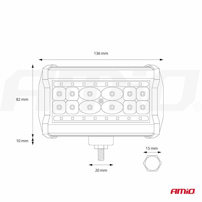 Pracovné LED svetlo AWL09 28 LED FLOOD 9-36V – Obrázok 12