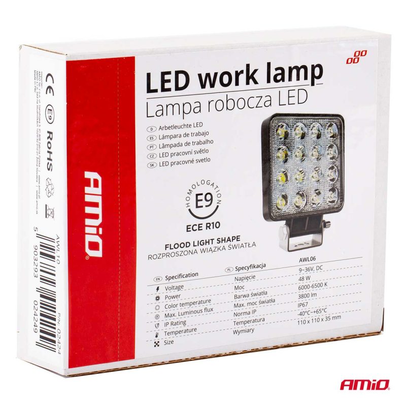 Pracovné LED svetlo AWL10 16LED FLOOD 9-36V – Obrázok 10