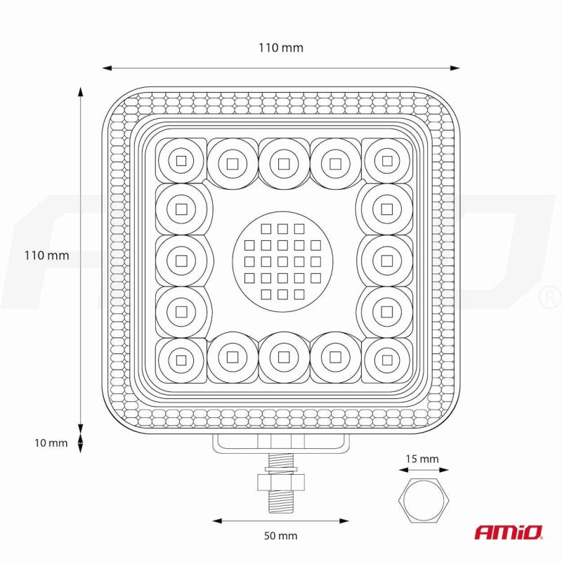 Pracovné LED svetlo AWL13 77 LED FLOOD 9-36V – Obrázok 13