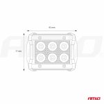 Pracovné LED svetlo AWL17 6LED FLOOD 9-36V – Obrázok 14