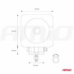 Pracovné LED svetlo AWL18 1LED HP SPOT 9-36V – Obrázok 11