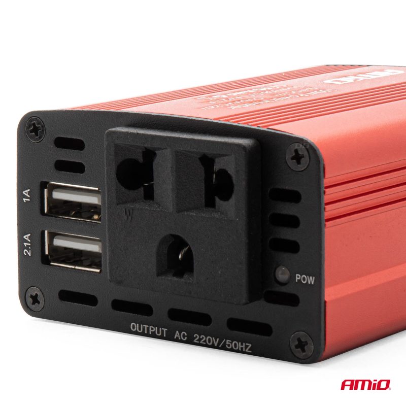 Menič napäta AMiO 12V/230V 150W/300W 2xUSB PI01 – Obrázok 2