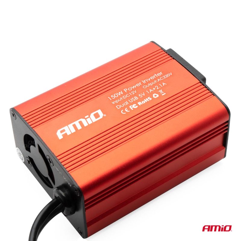 Menič napäta AMiO 12V/230V 150W/300W 2xUSB PI01 – Obrázok 3