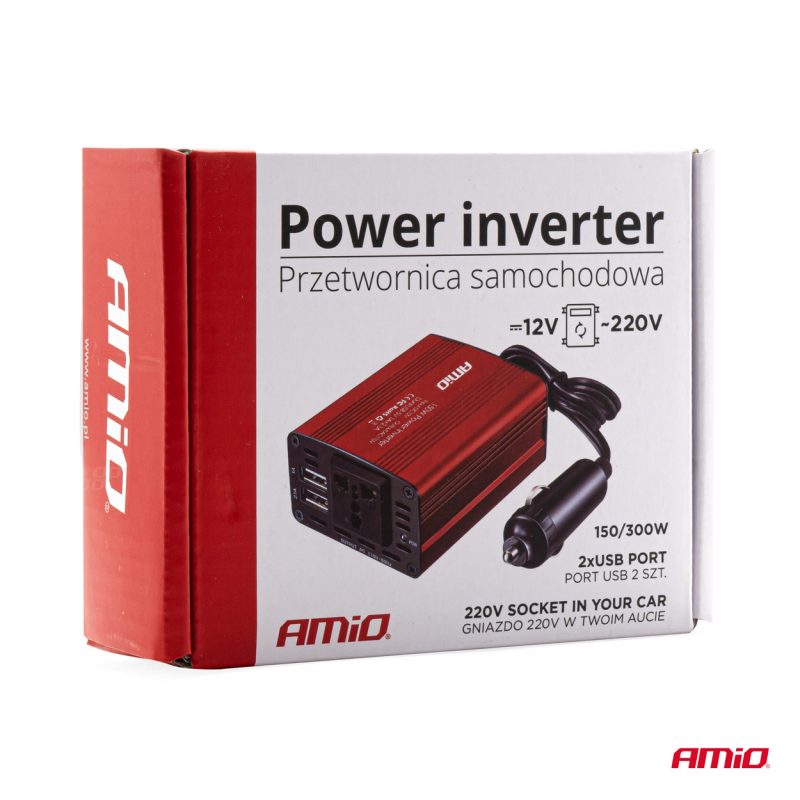 Menič napäta AMiO 12V/230V 150W/300W 2xUSB PI01 – Obrázok 6
