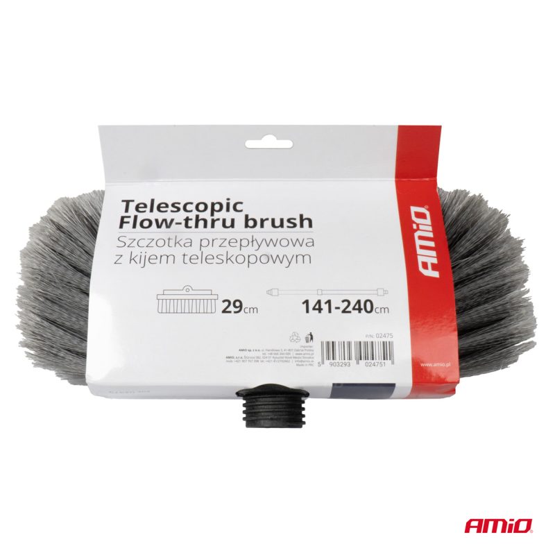 Teleskopická prietoková kefa na umývanie auta 141-240cm AMIO-02475 – Obrázok 7