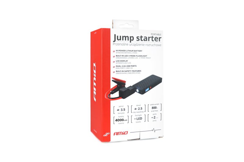 Štartovacie zariadenie AMiO Powerbank 12V 4Ah 800A SJ02 – Obrázok 14