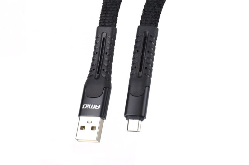 Pružinový kábel USB+microUSB 1.2m FullLINK UC-12 – Obrázok 2