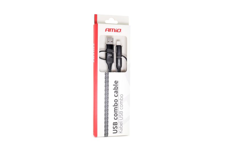 Multikábel USB C-USB C iOs USB A FullLINK 1m UC-15 – Obrázok 4