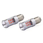 LED žiarovky CANBUS 3030 24SMD 1157 BAY15D PR21/5W Red 12V/24V – Obrázok 2