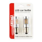LED žiarovky CANBUS 3030 24SMD 1156 BAU15S PY21W Oranžová 12V/24V – Obrázok 8