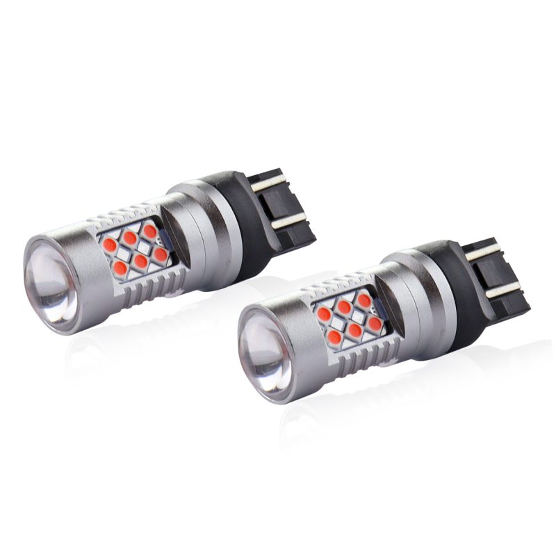 LED žiarovky CANBUS 24SMD 3030 1157 T20 7443 21/5W Červená 12V/24V – Obrázok 2