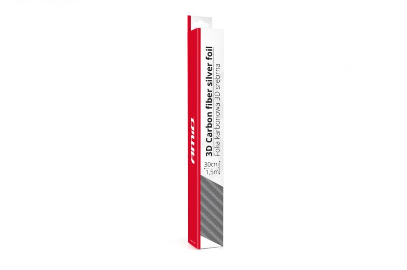 Karbónová fólia strieborná 3D 30cm x 150cm AMiO-02600 – Obrázok 3