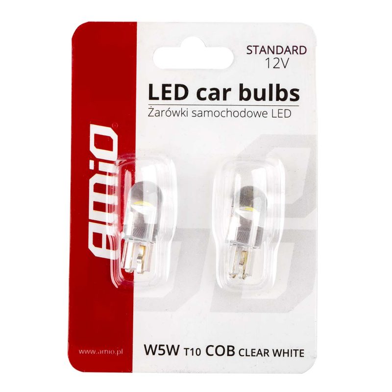 LED žiarovky STANDARD T10 W5W COB HPC 12V Clear white – Obrázok 8