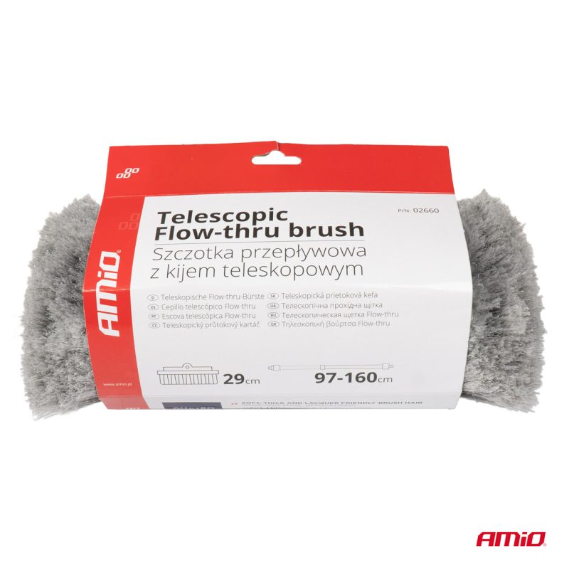 Teleskopická prietoková kefa na umývanie auta 97-160cm AMIO-02660 – Obrázok 7
