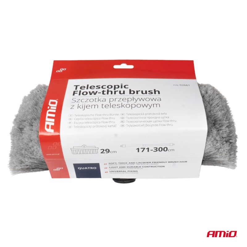 Teleskopická prietoková kefa na umývanie auta 171-300cm AMIO-02661 – Obrázok 7