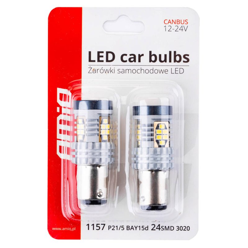 LED žiarovky CANBUS 3020 24SMD 1157 BAY15D P21/5W White 12V/24V – Obrázok 4