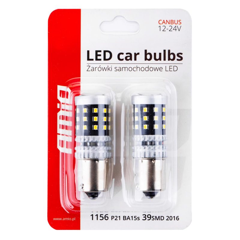 LED žiarovky CANBUS 2016 39SMD 1156 BA15S P21W R10W R5W White 12V/24V – Obrázok 4