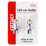 LED žiarovky CANBUS 3030 6SMD T10 W5W W10W White 12V/24V – Obrázok 6