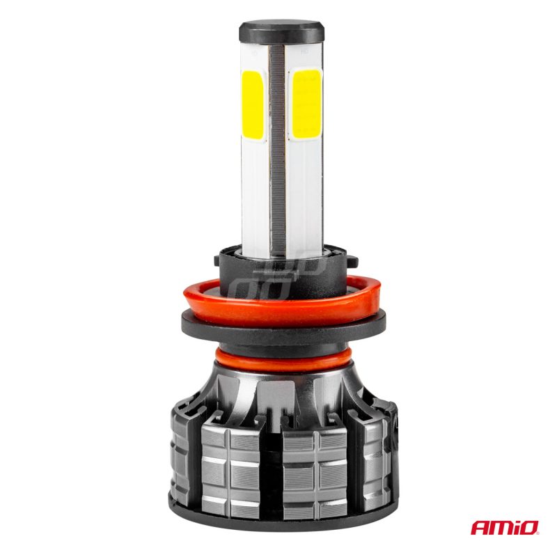 LED žiarovky hlavného svietenia H8/H9/H11 COB 4Side AMiO – Obrázok 7