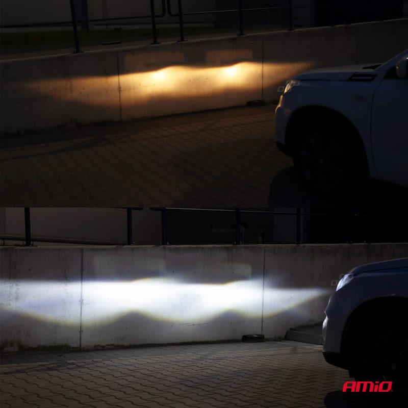 LED žiarovky hlavného svietenia H8/H9/H11 COB 4Side AMiO – Obrázok 6