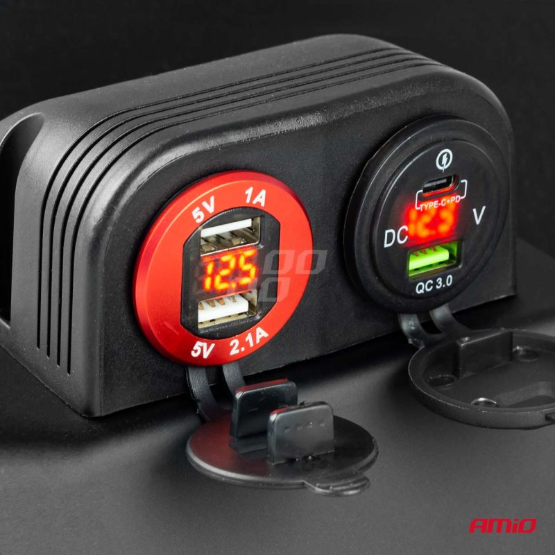 Nabíjačka 2xUSB 12/24V MOD-0612V 24V MOD-06 AMiO-02856 – Obrázok 10