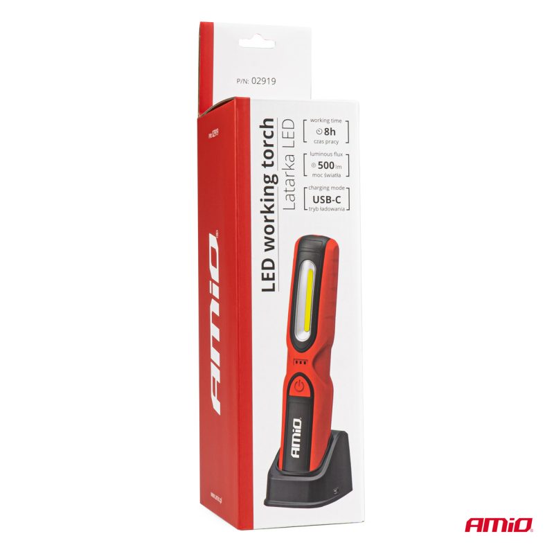 Inšpekčná baterka so vstavanou 2600mAh batériou AMIO 02919 – Obrázok 7