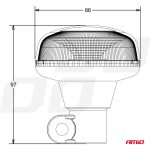 Výstražný maják W21p na tyč R65 R10 18LED 12/24V IP56 – Obrázok 6