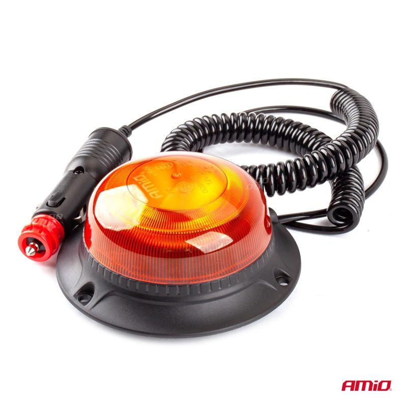 Výstražný maják W21m Magnet / 3 skrutky R65 R10 18LED 12/24V IP56 AMIO-02925 – Obrázok 6