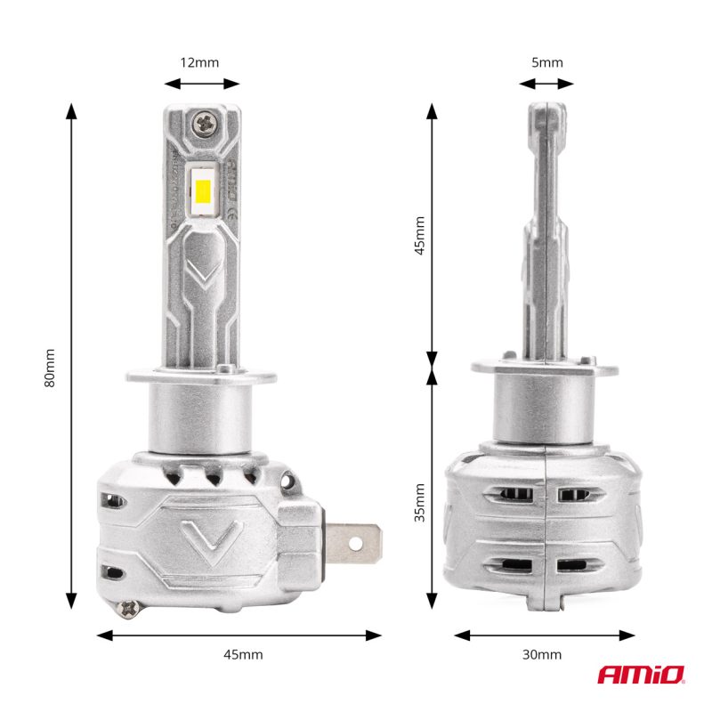 LED žiarovky hlavného svietenia H1 X2 Series AMiO – Obrázok 3