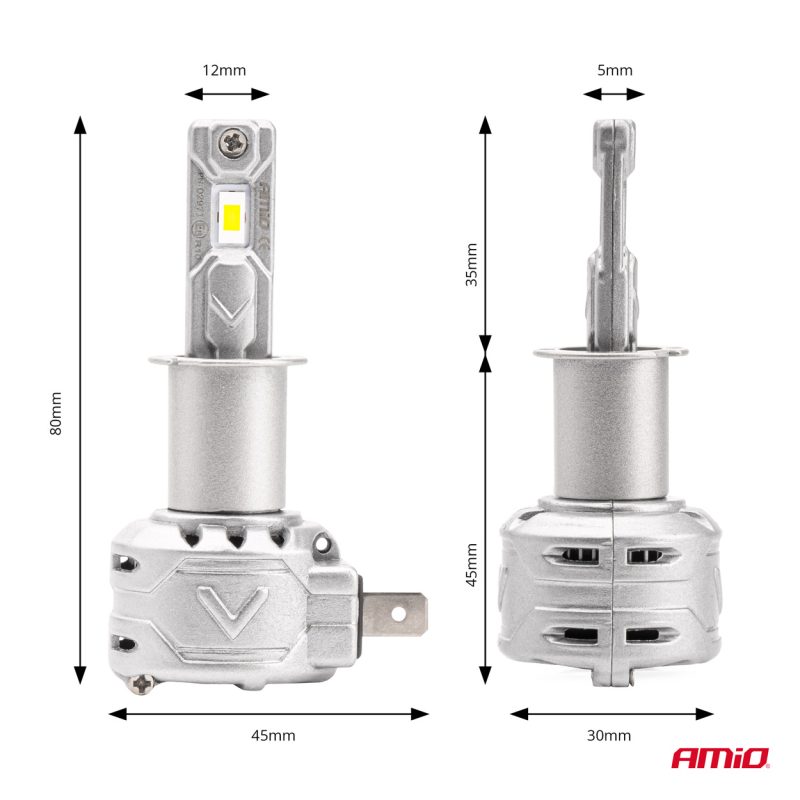 LED žiarovky hlavného svietenia H3 X2 Series AMiO – Obrázok 3