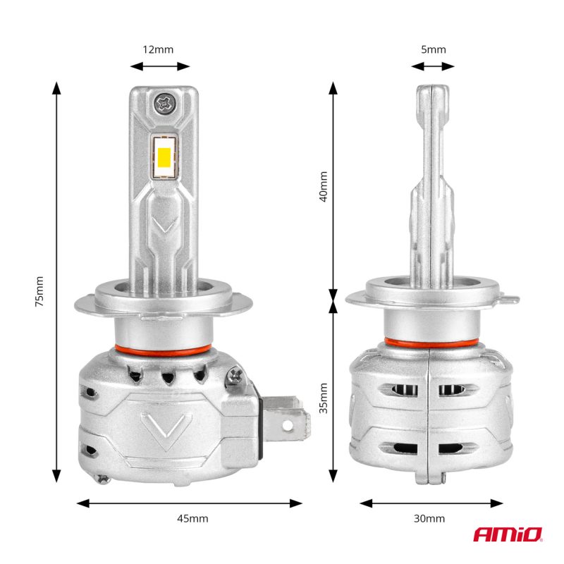 LED žiarovky hlavného svietenia H7 X2 Series AMiO – Obrázok 3