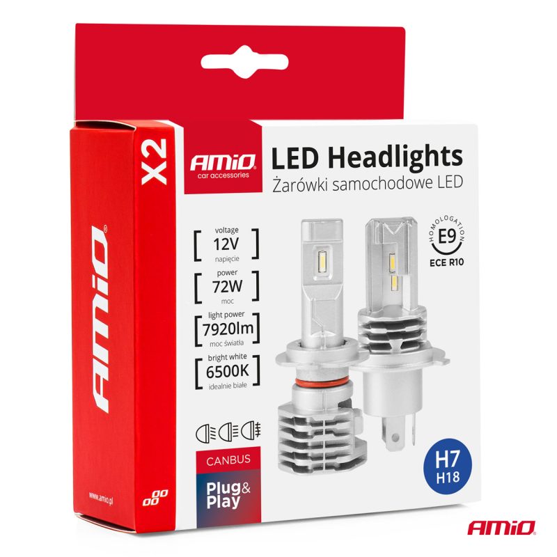 LED žiarovky hlavného svietenia H7 X2 Series AMiO – Obrázok 4