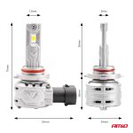 LED žiarovky hlavného svietenia HB4 9006 X2 Series AMiO – Obrázok 3