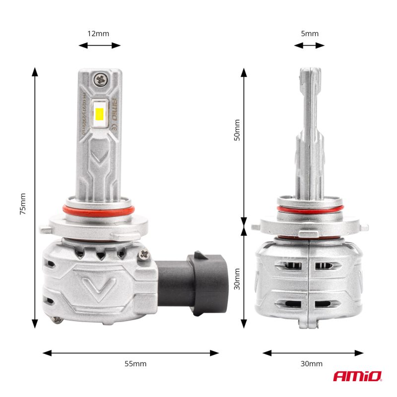LED žiarovky hlavného svietenia HB4 9006 X2 Series AMiO – Obrázok 3