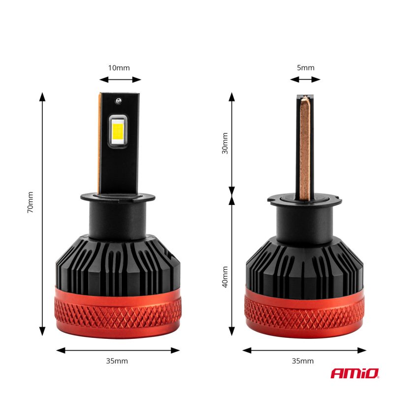 LED žiarovky hlavného svietenia H3 X3 Series AMiO – Obrázok 3