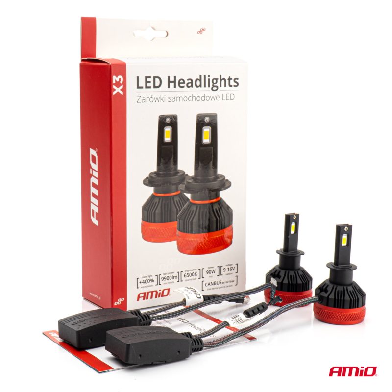 LED žiarovky hlavného svietenia H3 X3 Series AMiO – Obrázok 8