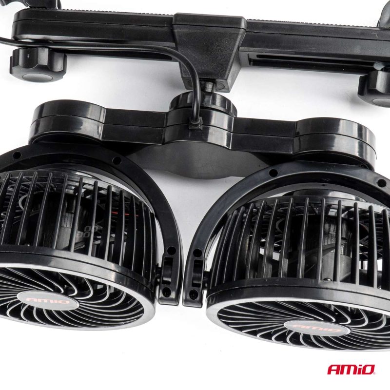 Ventilátor do auta pre opierku hlavy 2x4" 12V – Obrázok 3