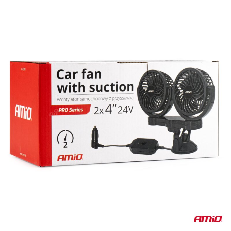 Ventilátor do auta s prísavkou 2x4" 24V – Obrázok 7