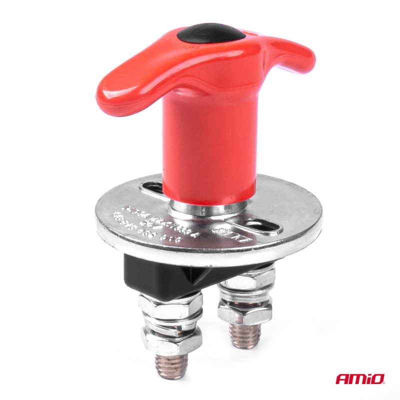 Hlavný vypínač autobatérie hebel 12/24V AMIO-03024 – Obrázok 2