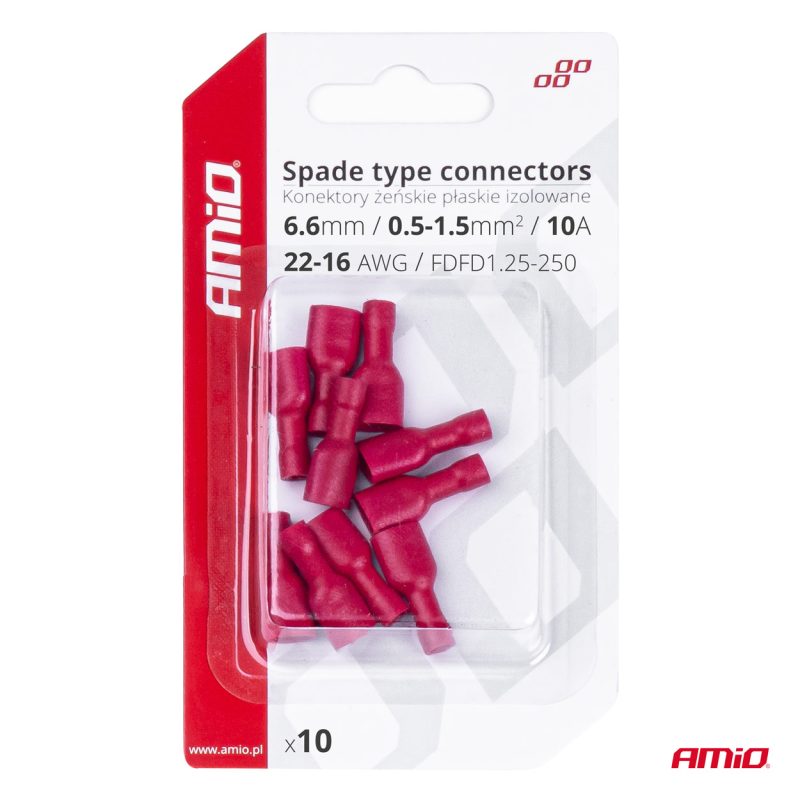 Elektrické konektory izolované – samica (násuvka) 6.6mm 0.5-1.5mm2 10A – Obrázok 4
