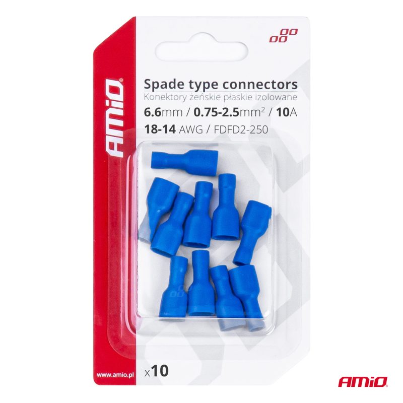 Elektrické konektory izolované – samica (násuvka) 6.6mm 0,75-2,5mm2 15A 10ks – Obrázok 4