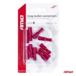 Elektrický konektor izolovaný- samica (násuvka) 4mm 0.5-1.5mm2 10A 10ks – Obrázok 4