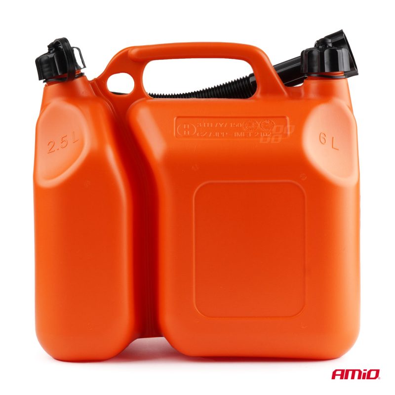 Kanister na benzín dvojkomorový plastový 6L + 2,5L AMiO-03208 – Obrázok 2