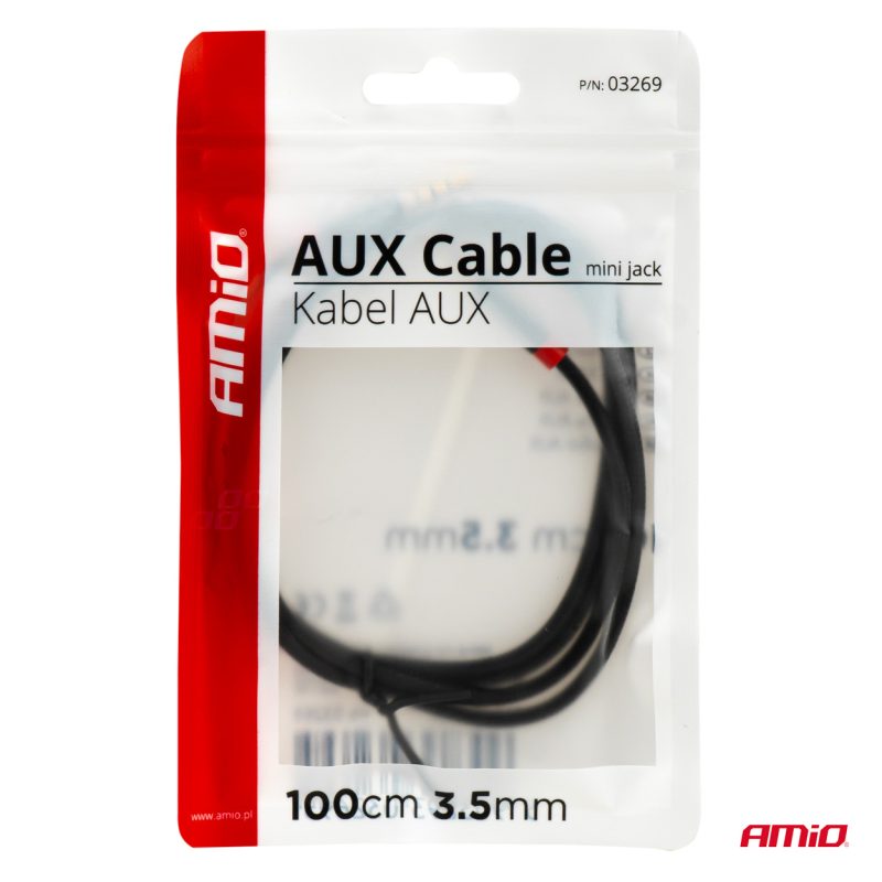 AUX kábel jack-jack 3,5mm 100 cm AMiO-03269 – Obrázok 5