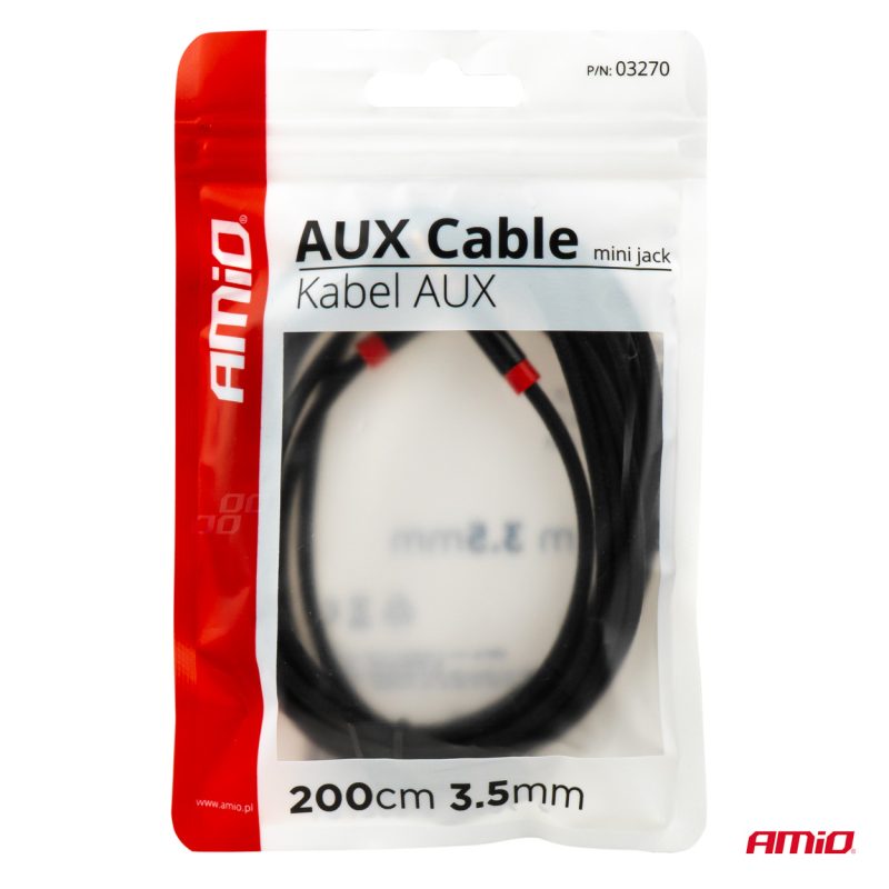 AUX kábel jack-jack 3,5mm 200cm AMiO-03270 – Obrázok 5