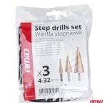 Stupňovité vrtáky 3 ks sada – Obrázok 5