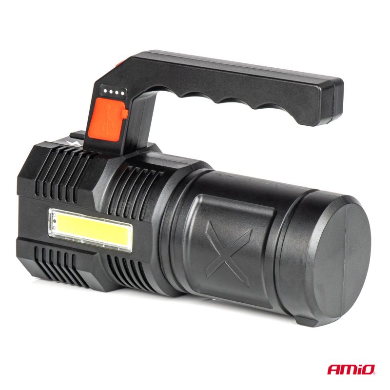 LED pracovná baterka 4LED + COB 1200mAh - 03273 – Obrázok 3