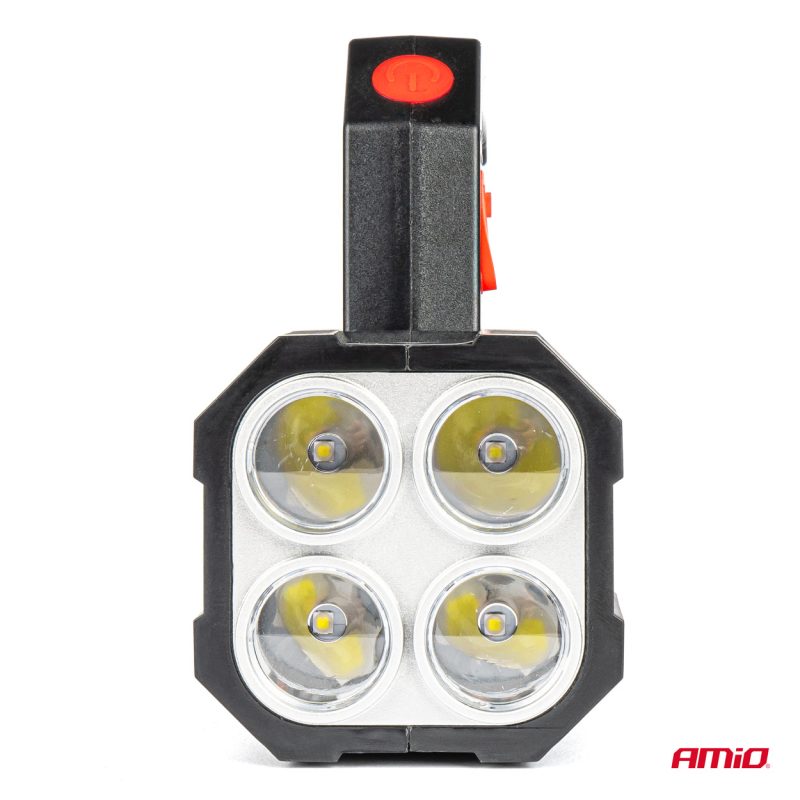 LED pracovná baterka 4LED + COB 1200mAh - 03273 – Obrázok 5