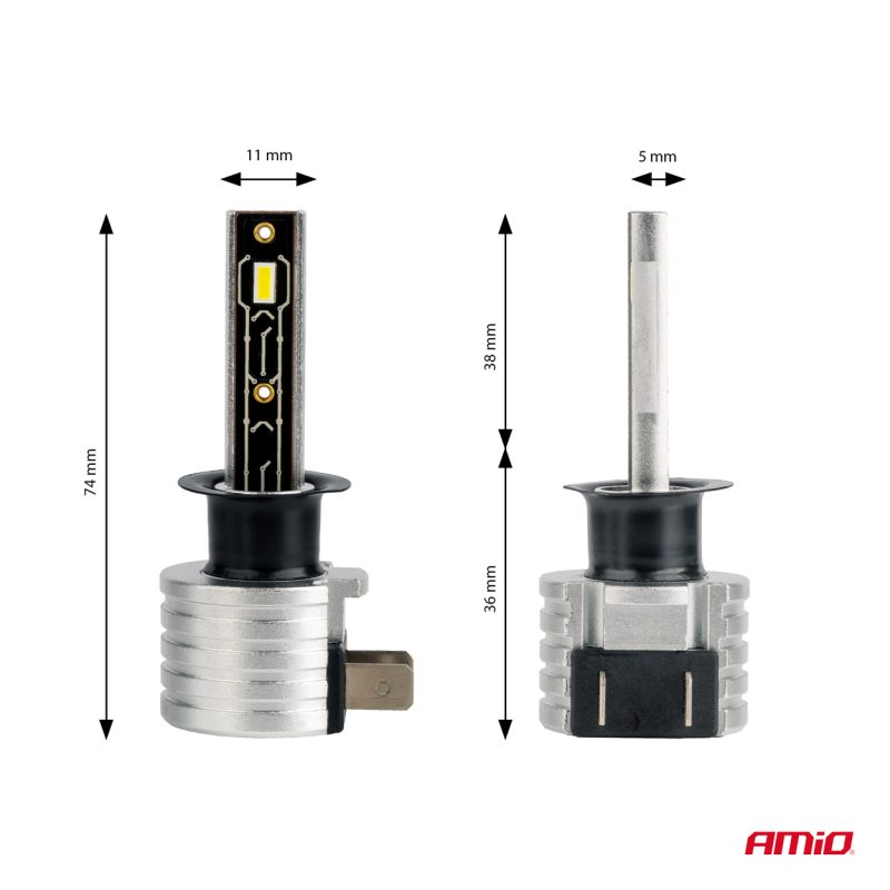 LED žiarovky hlavného svietenia H1 H-mini Series AMiO – Obrázok 3